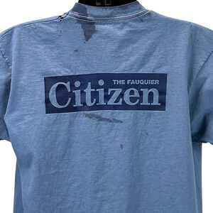 Vintage 80s 90s The Fauquier Citizen T Shirt Virginia Newspaper Blue XL X-Large
